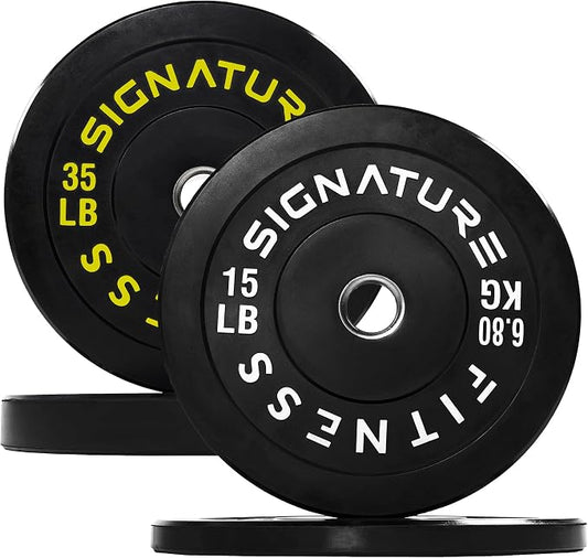 Fitvids 2-Inch Olympic Rubber Weight Plates Sets, Bumper Plates Set for Strength Training, 50-370 Lbs Multiple Options