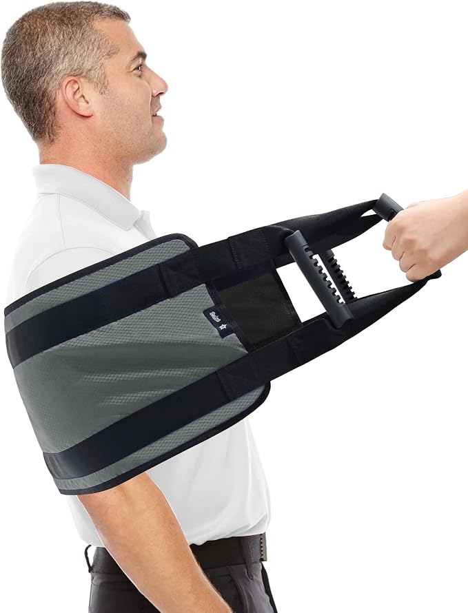 Transfer Sling Lift Assist Gait Belt for Seniors and Disabled | Lifting Strap, Gray Mobility Aid, Home Hospital Nursing Care, Caregiver-assisted Transfers