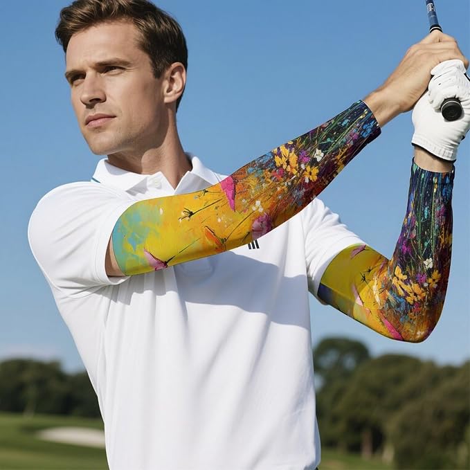 Marble Sports Compression Arm Sleeves for Men & Women - Youth Arm Sleeve Baseball Volleyball Sleeves & Basketball Sleeve