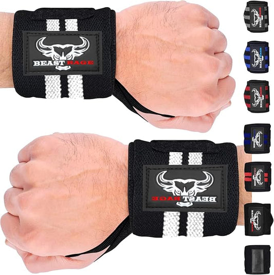 Wrist Wraps for Weightlifting - Adjustable Lifting Straps With Thumb Loop for Enhanced Gym Support, Powerlifting, Bodybuilding and Workout