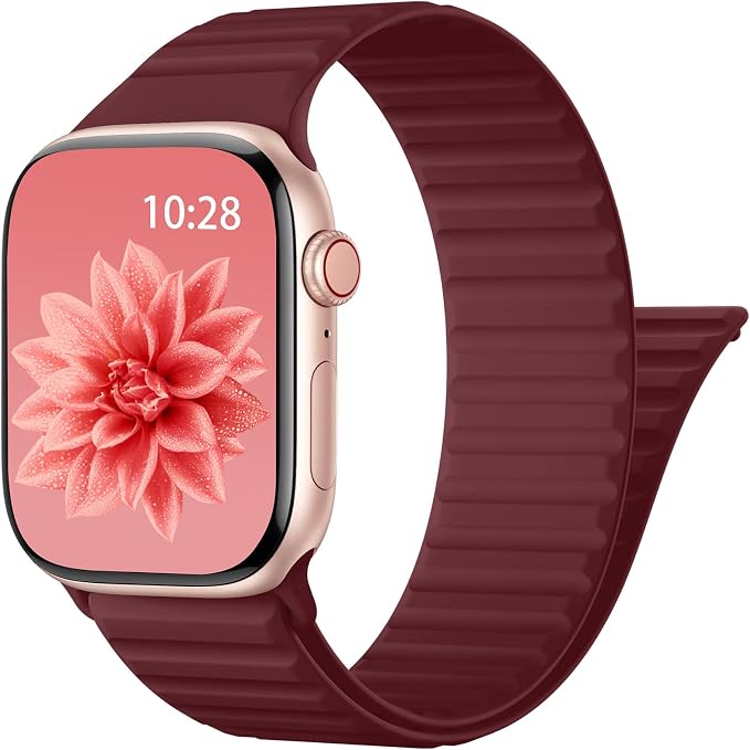 Patented Magnetic Silicone Sport Band for Apple Watch Bands for Women Men | Soft Silicone Solo Loop 40mm 38mm 41mm 44mm 45mm 42mm 49mm, Sport Strap for iWatch Series 11 10 9 8 7 6 5 4 3 2 1 SE Ultra