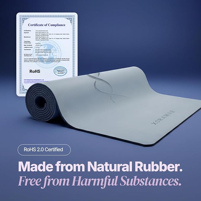 Natural Rubber Workout Mat with Bag | Thick Rubber mat 4.5 mm | Non Slip Yoga Mat Non Slip| Gym Mats for Home Gym Floor Mat, Home Exercise Mats for Home Workout Accessories, Fitness Mat, Workout Mats for Home Gym, Yoga Matt, Stretching Mat, Thick Exerc...