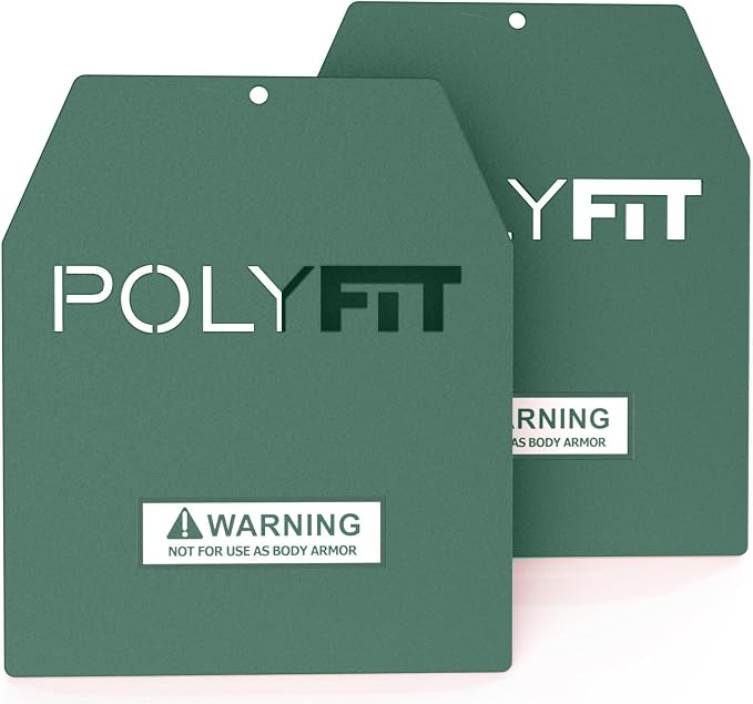 Polyfit Weight Vest Plates - Weighted Plates for Strength Training Vests | Sold in pairs, 4/6/9/14/19 lb options, steel construction, fits Polyfit vests, rucking backpacks and most weighted vests