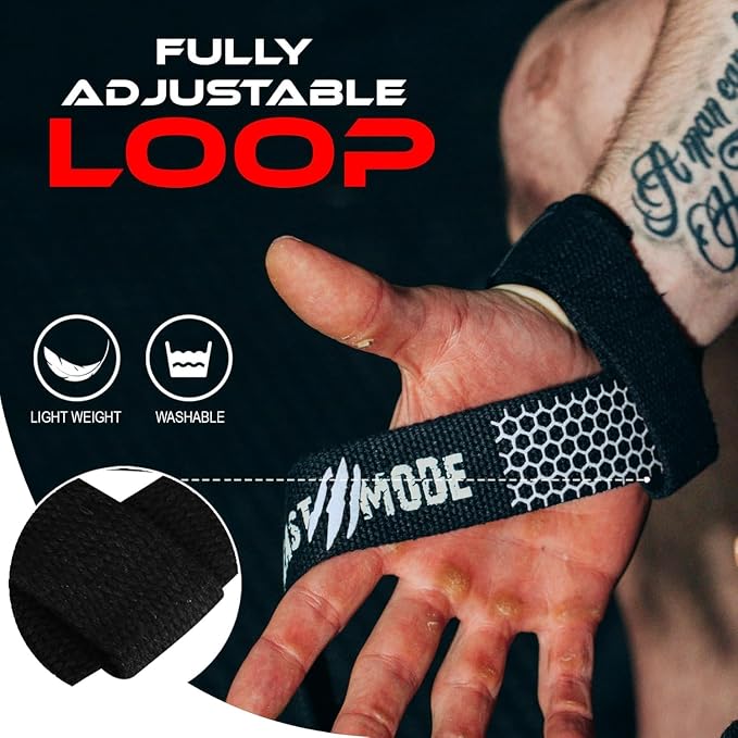 BEAST RAGE Lifting Wrist Straps for Weightlifting, Straps Gym Grip Power Workouts Lifting Straps Padded Neoprene & Premium Cotton Men Women, Deadlift Bodybuilding Exercise Lifting Straps