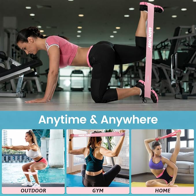 WIKDAY Resistance Bands for Working Out Exercise Loop Bands Workout Bands Set for Men Women Body Stretching, Crossfit Training, Home Workout, Physical Therapy, Booty Legs, Set of 5