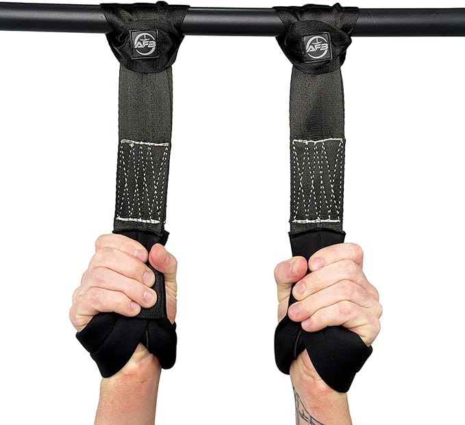 Suspension Trainer Straps – Premium Nylon Bodyweight Fitness Straps for Home & Gym Workouts, Adjustable Exercise Straps with 540lbs Load Capacity, Black, Pair