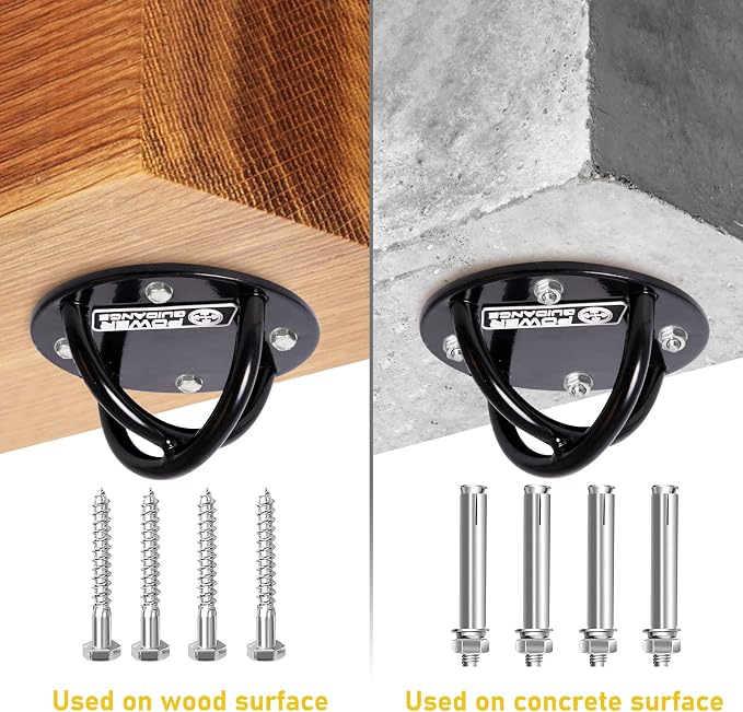 POWER GUIDANCE Wall and Ceiling Mount Bracket for Suspension Straps, Gymnastic Rings, Yoga Swings & Hammock Resistance Band Battle Rope