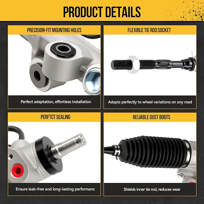 KAC Hydraulic Power Steering Rack and Pinion Assembly Compatible with Hummer 2006 2007 2008 H3 All Models Replace# 221117