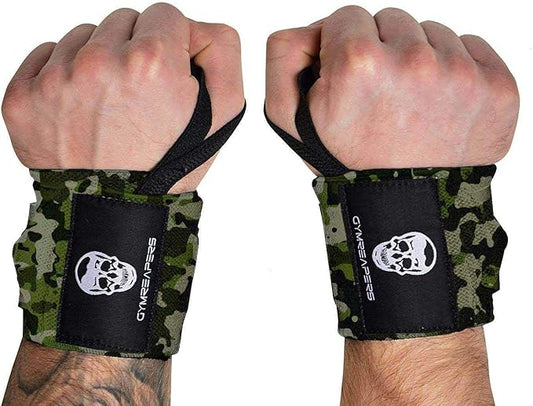 Gymreapers Weightlifting Wrist Wraps (IPF Approved) Professional Quality Wrist Support with Heavy Duty Thumb Loop - Best Wrap for Powerlifting Competition, Strength Training, Bodybuilding