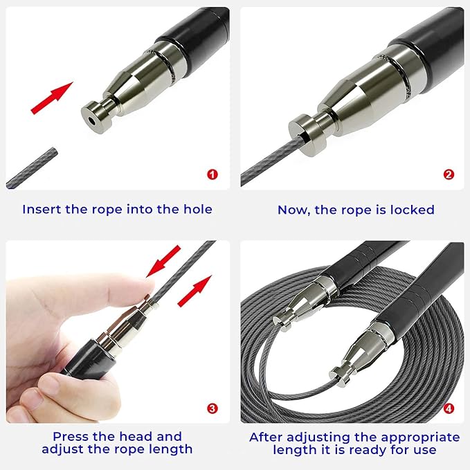 PrimaFIT Pro Speed Jump Rope for Adults, Weighted Skipping Rope for Boxing | Adjustable Jumping Rope for Fitness Workout & CrossFit Exercise, Double Unders, Handle Weights, 3m Cables 2 Protectors, Bag