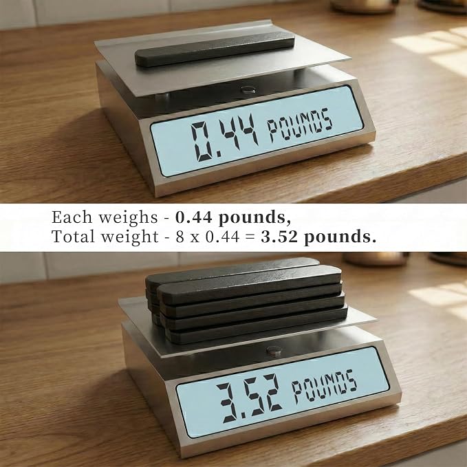 Mavee Fractional Weight Vest Plates, Rustproof Solid Steel Inserts for Rucking, Tactical Carrier & Strength Training
