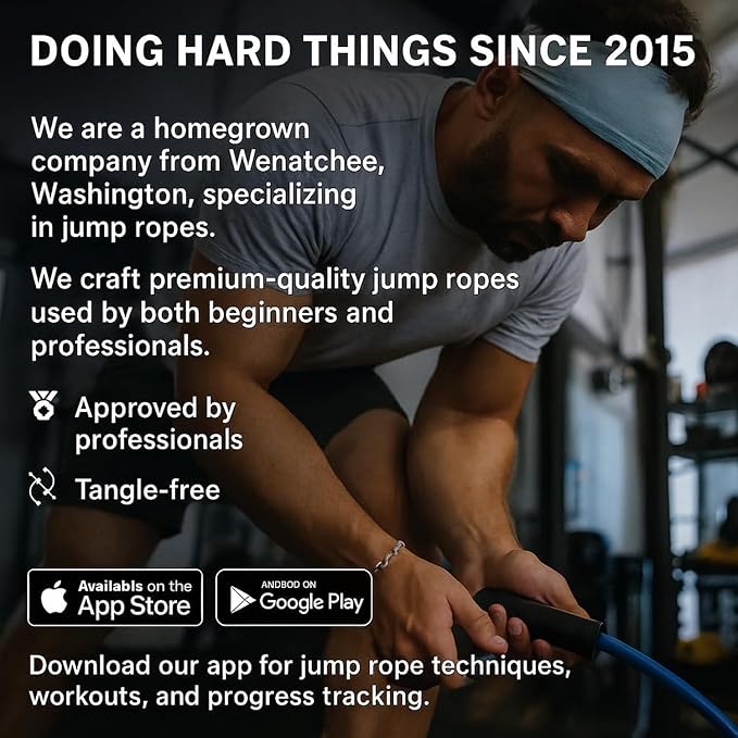 Elite Jumps Muay Thai 2.0 Weighted Jump Rope for MMA, 1.1 lbs, 8 ft | Heavy resistance rope for Muay Thai, MMA and boxing. Ball-bearing handles. Intermediate to advanced.