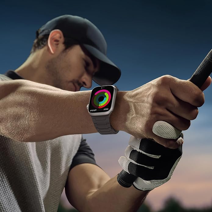SNBLK Magnetic Watchband Compatible with Apple Watch for Men 44mm 45mm 46mm 49mm 42mm 41mm 40mm 38mm Women, Silicone Sport Strong Magnet Strap for iWatch Series 11 Ultra 3 Ultra 2 Se 10 9 8 7 6 5 4 1