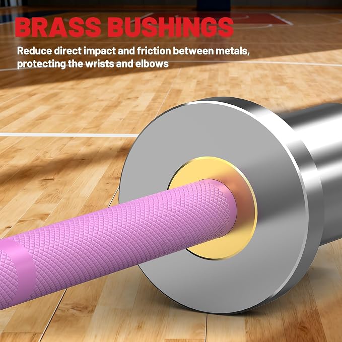5LB Mini Barbell Bar 4ft Technique Training Barbell For Beginner Women kid | PAPABABE 5LB Mini Barbell Bar 4ft Technique Training Barbell for Beginner Women kid 2-inch Plate Barbell for Home Gym Fitness