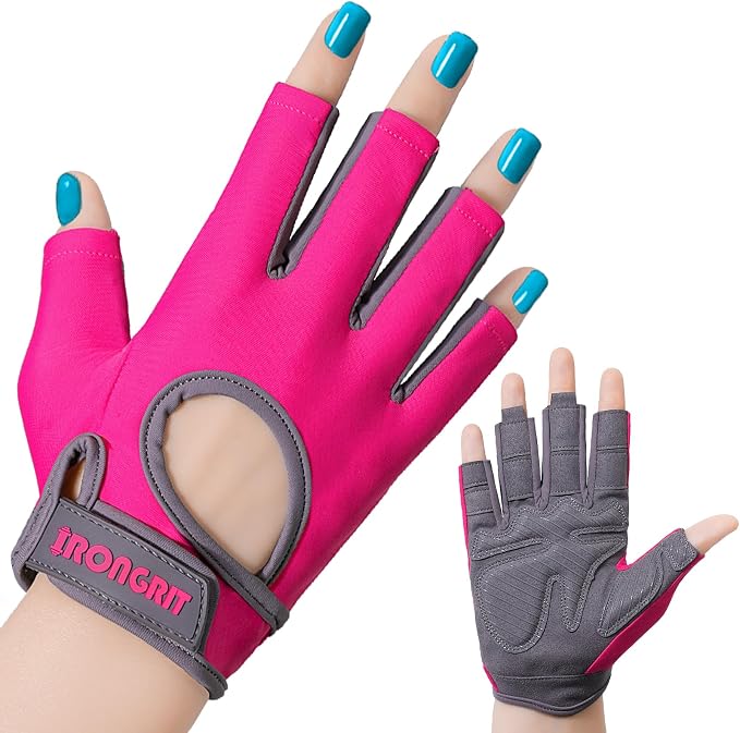 Breathable Workout Gloves for Women, Thick Padded Weight Lifting Gloves, Full Palm Protection & Extra Grip for Women Gym, Rowing, Fitness Training and Hanging (Small)
