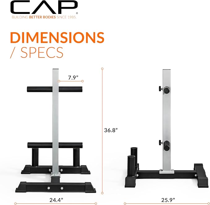 CAP Olympic Bumper Plate Tree Rack with Barbell Holders, Heavy-Duty Weight Plate Storage Rack for Home Gym, Steel Olympic Plate Organizer Stand, Multiple Color & Size Options