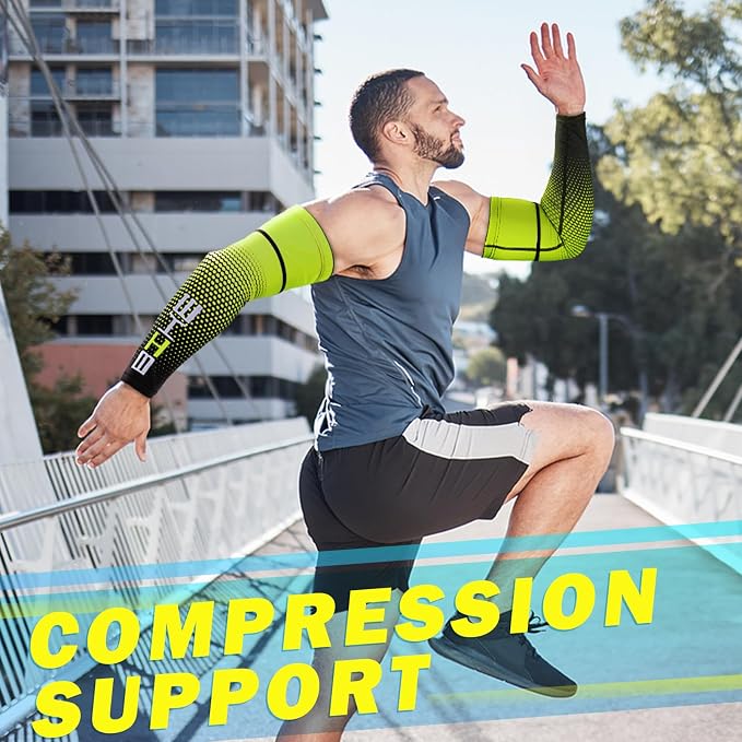 beister Arm Sleeves for Men & Women, UV Protection Cooling Cover and Cyling | Lightweight stretch; sweat-wicking comfort; cycling, volleyball, baseball, driving and gardening; washable tattoo coverage