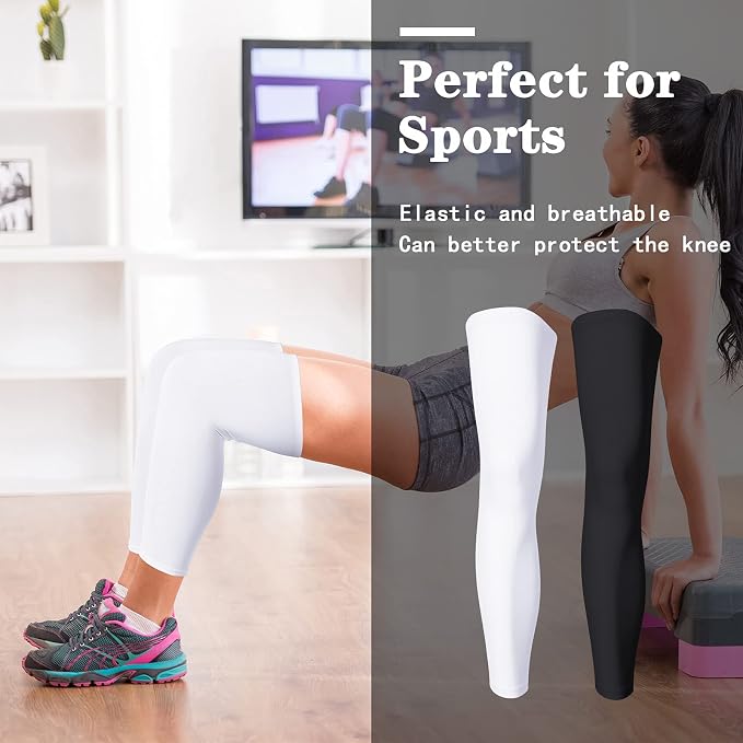 Skylety Compression Leg Sleeve Full Length Leg Sleeves Sports Cycling for Men Women, Running, Basketball