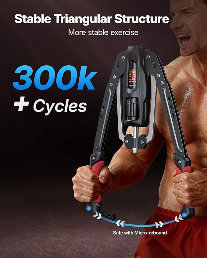 Merach Twister Arm Trainer, 22-440lb Hydraulic Power, Adjustable Home Chest Expander, Shoulder Muscle Training Fitness Equipment, Arm Enhanced Exercise Strengthener