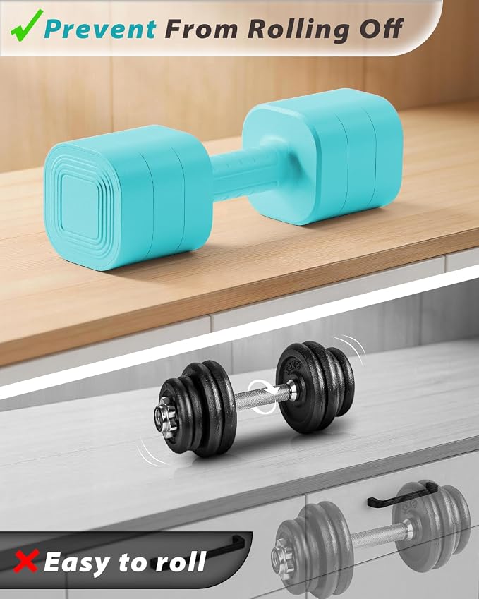 Ragebby Adjustable Dumbbell Set of 2, Weights for Men and Women at Home | Anti-slip Handle, Weights Dumbbells Set, 2lb/3lb/5lb/10lb/15lb/20lb for Pilates, Yoga, Strength Training