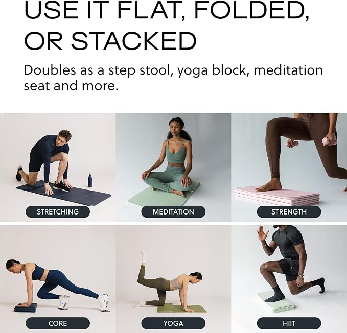 Stakt The Original Foldable Yoga Mat - Non-Slip | Premium foldable exercise & workout mat with non-slip surface, portable for studio or home use, as seen on Shark Tank