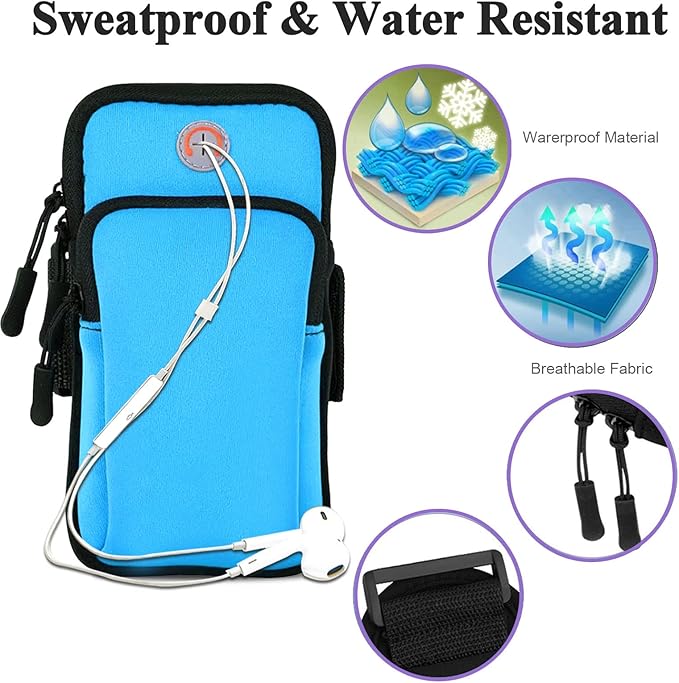 Phone Holder for Running Women Men Kids,iPhone Armband 17 16 16e 15 14 13 12 11 Pro Max Xs Xr X Plus Mini,Galaxy Ultra S26 S25 S24 S23 Note 20,Cell Phone Arm Band Workout Exercise Walking Bag
