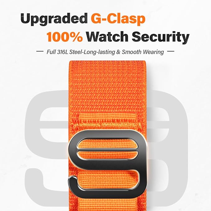 Alpine Loop Nylon Watch Band Compatible with Garmin Fenix 5/6/7/8 47mm, Quickfit 22mm Rugged Watch Bands for Garmin Epix Gen 2/Fenix 8 Pro 47mm/7 Pro/6 Pro/5 Plus/Forerunner 935/S62