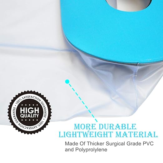 Asunby PICC Line Shower Cover for Upper Arm, Adult Soft Elbow Protector Bag Length 11.8 in,Waterproof IV & PICC Showering Sleeve for Broken Wound Bandages Reusable, Post Surgery