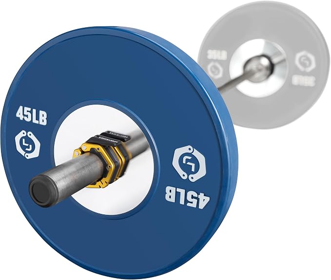 Lock-Jaw Flex Barbell Collars Olympic Barbell Clamps w/Magnet 2 Pcs – Heavy Duty Bar Clamps for 2” & 50mm Olympic Bars – Secure Weight Bar Clamps for Strength Training & Home Gym Accessories