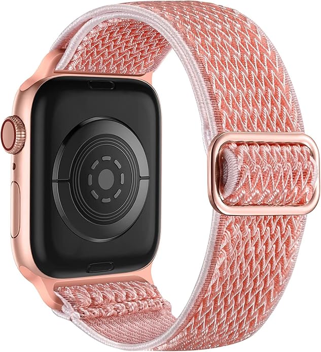 Lerobo Stretchy Nylon Solo Loop Band, Compatible with Apple Watch Series 11 10 9 8 7 6 5 4 3 SE3/2/1 Ultra3/2/1, Adjustable Strap for iwatch Band 44mm 45mm 46mm 49mm 42mm 40mm 41mm 38mm for Women Men