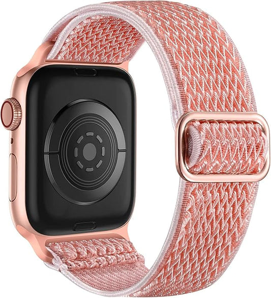 Lerobo Stretchy Nylon Solo Loop Band, Compatible with Apple Watch Series 11 10 9 8 7 6 5 4 3 SE3/2/1 Ultra3/2/1, Adjustable Strap for iwatch Band 44mm 45mm 46mm 49mm 42mm 40mm 41mm 38mm for Women Men