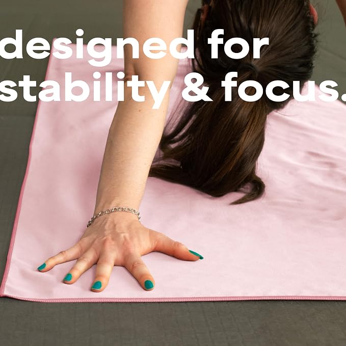 S&T INC. Aura Microfiber Yoga Mat Towel, 26.5" x 72", Pink | Soft and Absorbent, Quick-Dry for Gym, Pilates, and Hot Yoga, Compact for Gym Bag, Machine Washable