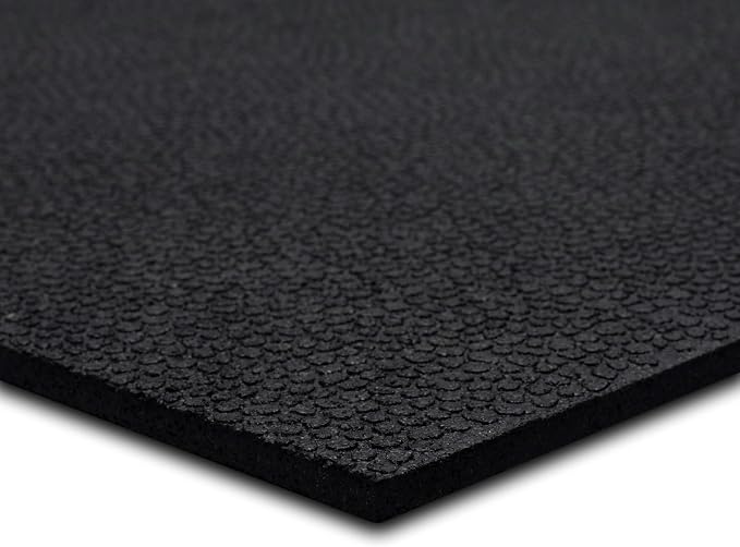 Mohawk Home Heavy Duty Rubber Stall Mat - Gym Floor- Under Dog Crate - All Purpose Utility 2'x2' - 1/2" Thick (Pack of 4) - Solid Texture