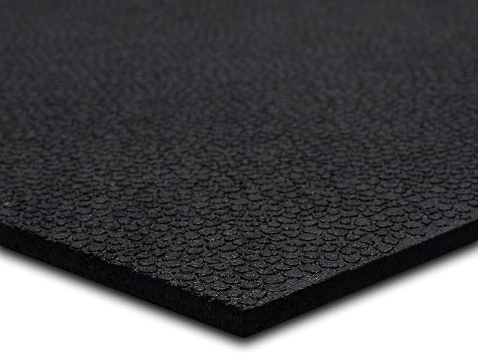 Mohawk Home Heavy Duty Rubber Stall Mat - Gym Floor- Under Dog Crate - All Purpose Utility 3' x 4' - 1/2" Thick (Pack of 10) - Solid Texture