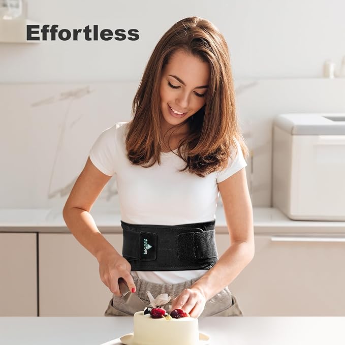 AllyFlex Sports® Lightweight Back Brace Under Clothes Breathable Honeycomb Mesh & Dual Lumbar Pads for Lower Back Pain Relief, Adjustable Straps for Optimal Lower Back Support - XL/XXL