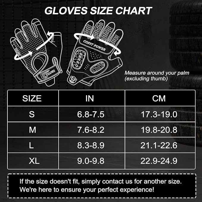 Workout Gloves for Men Women, Weight Lifting Gloves with 5MM Padded Palm, Non-Slip Gym Gloves, Fingerless Breathable Fitness Gloves for Training, Exercise, Pull Ups