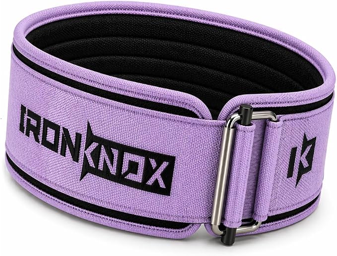 Premium Weight Lifting Belt, 4 Inch Weight Belt for Men and Women with Self Locking Metal Buckle for Maximum Support, Weightlifting Belt for Squat or Deadlift, Durable Gym Belt for Men