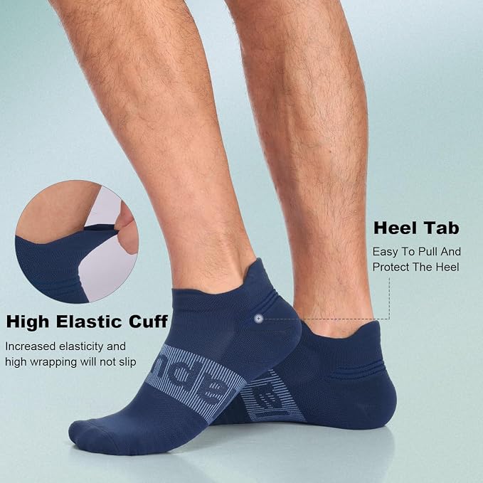 Lapulas Compression Socks for Men & Women, 6 Pair Ankle Running Support Socks for Sports, Casual, Plantar Fasciitis Relief