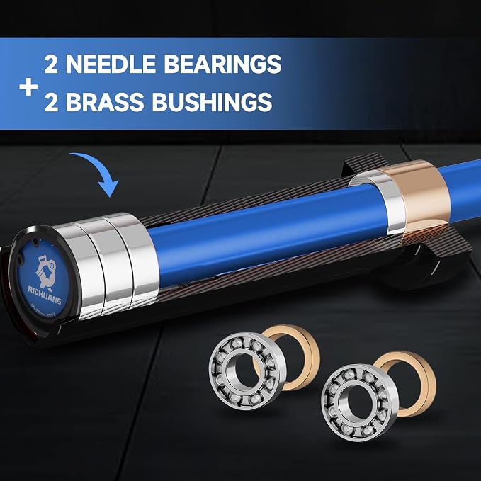 Ceramic Olympic Barbell 4/5/6FT – Short 2" Bar for Home Gym | Alloy/A3/45 steel. 400-500LB. 28mm knurled grip. Brass bushings. Squat, bench, deadlift, hip thrust. Fits standard plates.