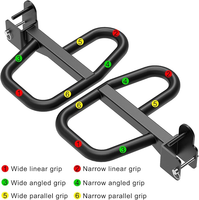 SELEWARE Dip Bar Attachment for Power Rack, 2 x 2 Tube, Multi Grip Handle | Fully Welded Steel Design, Stable Support for Dips, Pull Ups and Strength Training, Ideal for Home Gym Workouts