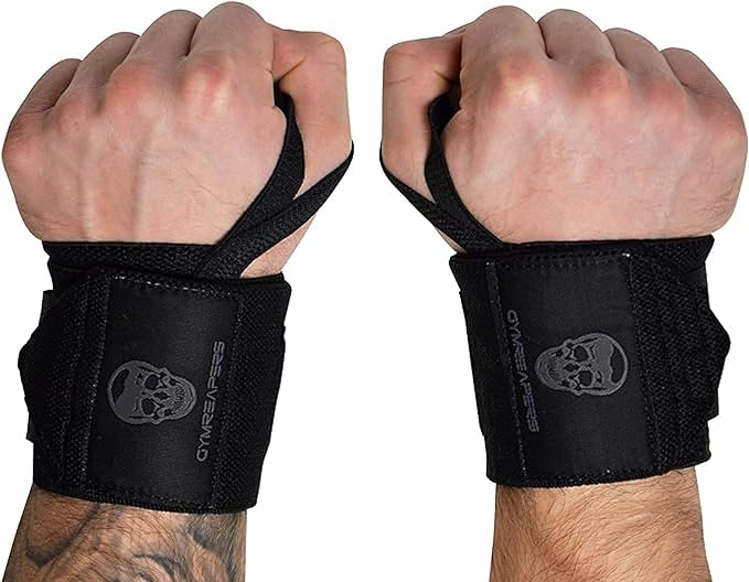 Gymreapers Weightlifting Wrist Wraps (IPF Approved) Professional Quality Wrist Support with Heavy Duty Thumb Loop - Best Wrap for Powerlifting Competition, Strength Training, Bodybuilding