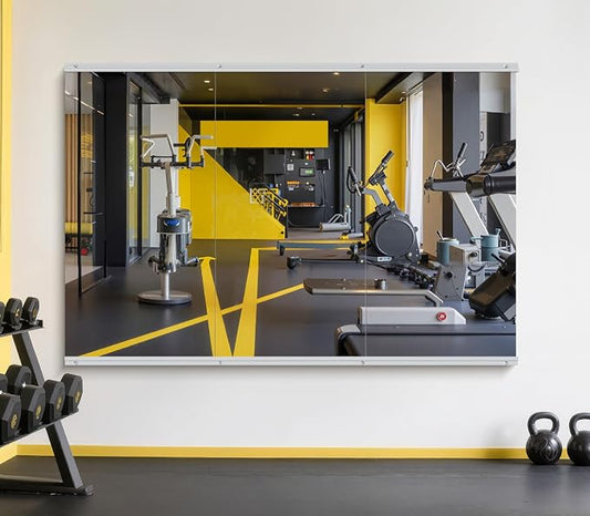 Home Gym Mirror Wall Mounted,48x24 Inch 3PCS Full Length Mirror