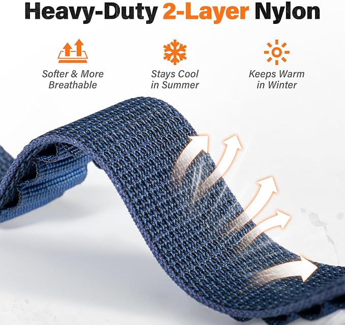 Alpine Loop Nylon Watch Band Compatible with Garmin Fenix 5X / 6X / 7X / 8 51mm, Quickfit 26mm Rugged Watch Bands for Garmin Fenix 8 Pro 51mm / 7X Pro / 6X Pro / 5X Plus, for Fenix 3, Tactix Delta