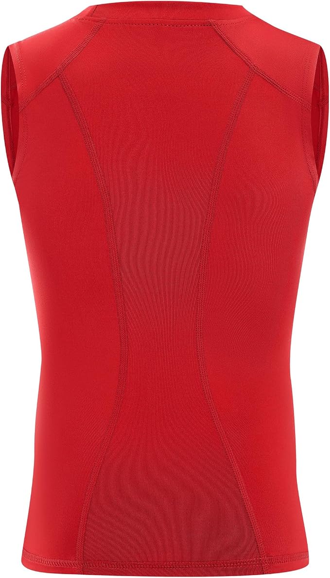 Runhit Boys Sleeveless Compression Shirt Kids Athletic Tank Tops Youth Quick Dry Undershirt for Football Basketball
