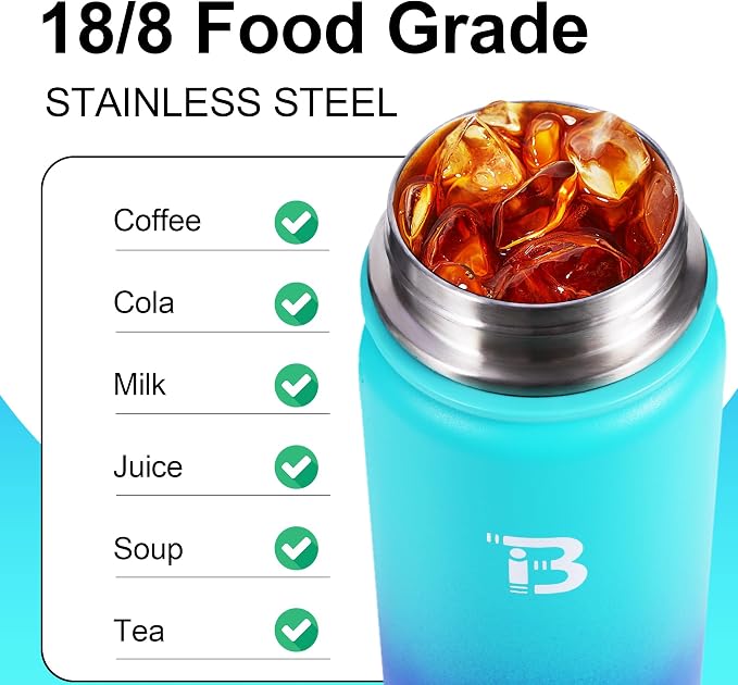 TOPBADE 32oz Insulated Water Bottle with Straw Lid & Spout Lid & Paracord Handle, Stainless Steel Water Bottle Wide Mouth, Double Wall for Women Men Gym Fitness Outdoor