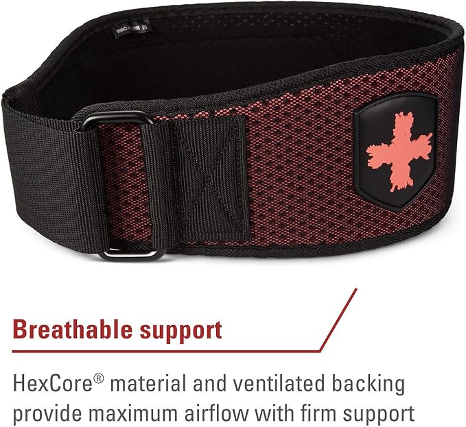 Harbinger Weightlifting Belt - Red, 4.5 Inch, Small