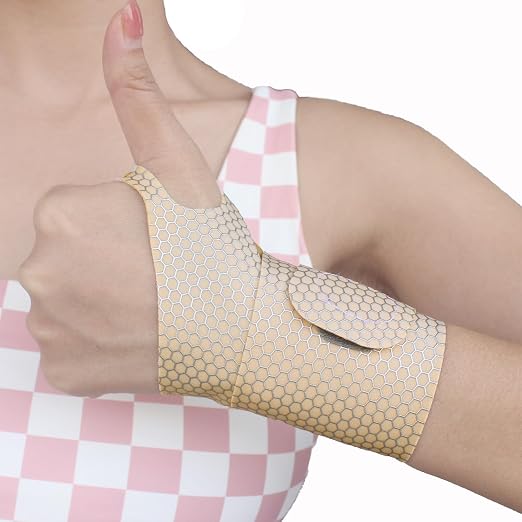 2 Pcs Ultra-Thin Wrist Brace Support for Carpal Tunnel, Pain Relief, Arthritis, Tendonitis, Elastic Wrist Wraps Right and Left Hands - Compression and Support for Fitness Enthusiasts (Skin Tone)