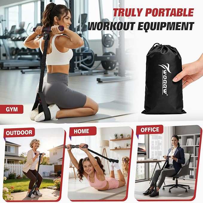 Upgraded Pedal Resistance Band with Handles, Foot Pedal Resistance Bands for Women, Core Abs Leg Training, Exercise Bands for Full Body Workout Fitness, Home Gym Equipment, Pilates & Physical Therapy