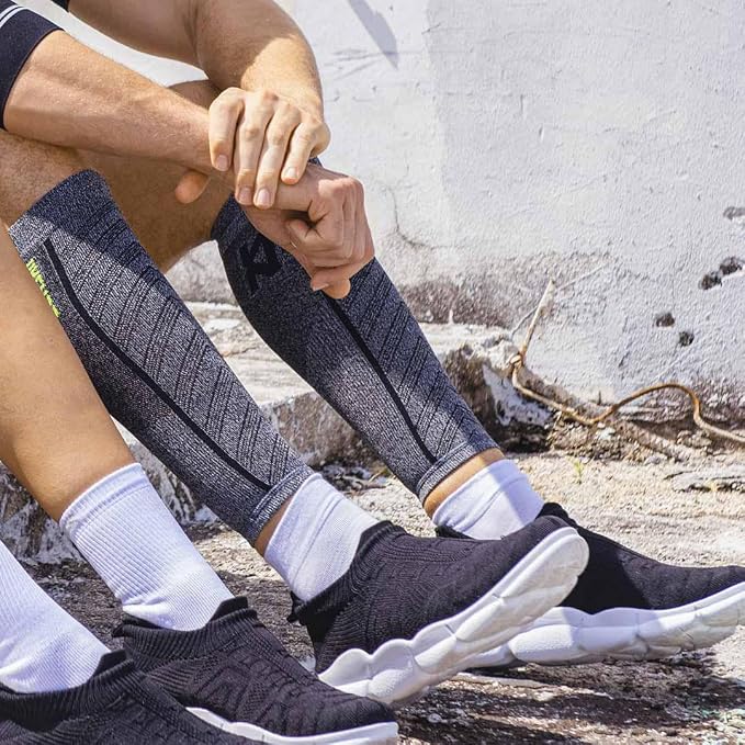 Zensah Featherweight Compression Leg Sleeves - Relieve Shin Splints, Calf Strains