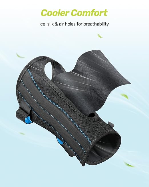 Rakiie Upgraded Carpal Tunnel Wrist Brace, Night Support for Arthritis, Sprain & Tendonitis Pain Relief, Flexible 3-Bar Support, Breathable Fit Hand Splint for Men & Women (Blue, Small, Left Hand)